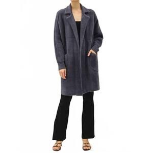 NEW BE COOL fuzzy blazer cardigan in grey